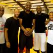 Labron with Hakeem Olajuwon, Frank Rutherford and others